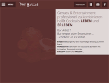 Tablet Screenshot of bar-artist.de